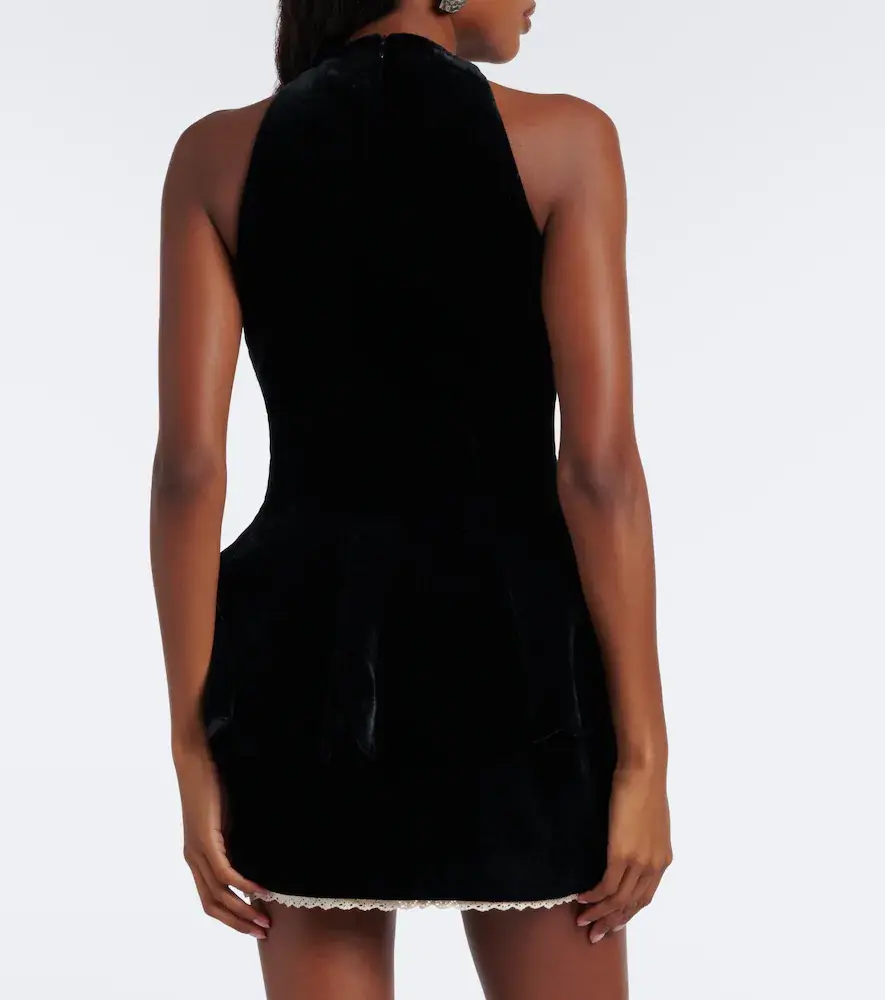 Magda Butrym Draped peplum velvet top | Thumbnail 5 Magda Butrym Draped peplum velvet top | Thumbnail 5