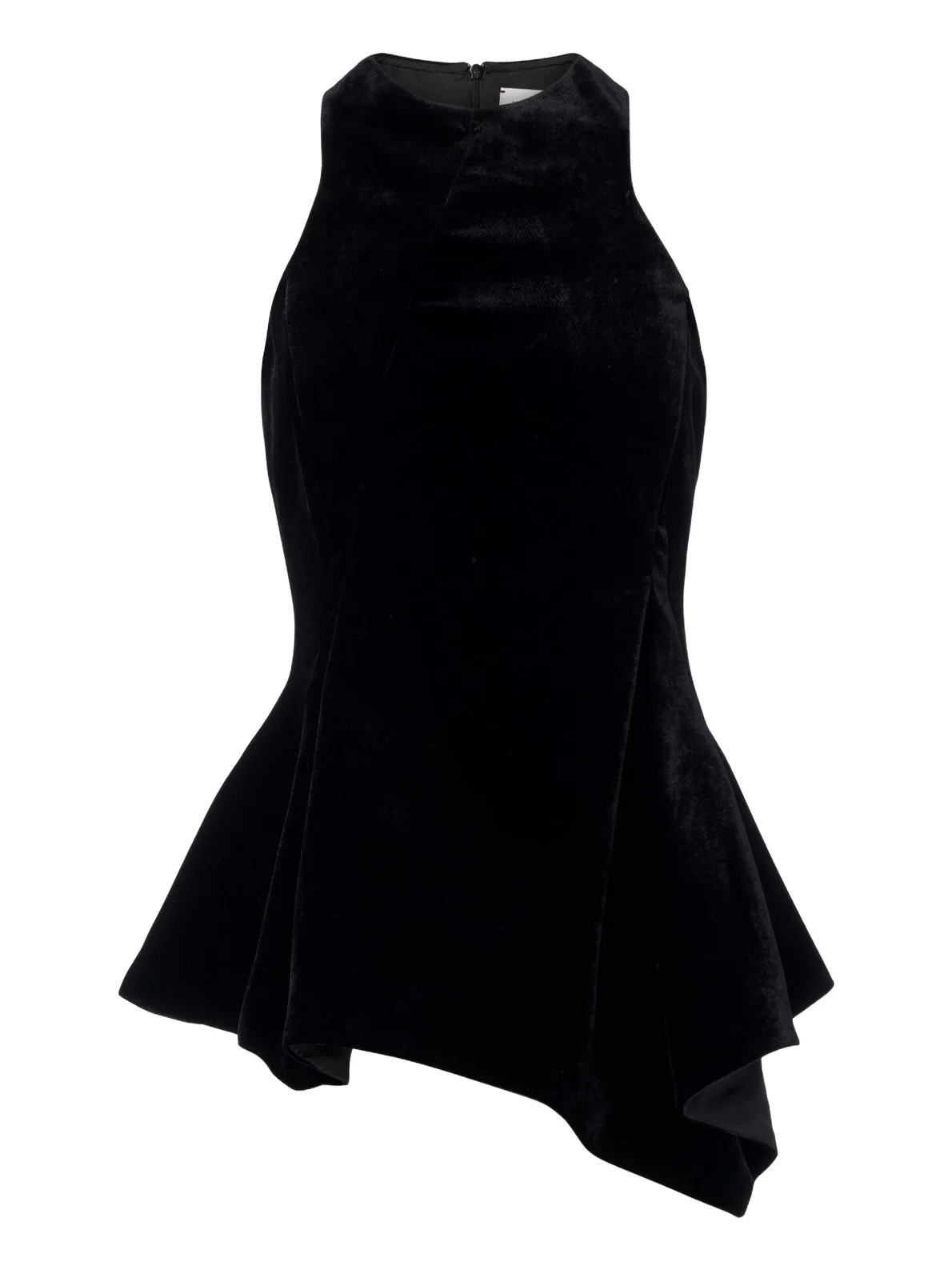 Magda Butrym Draped peplum velvet top