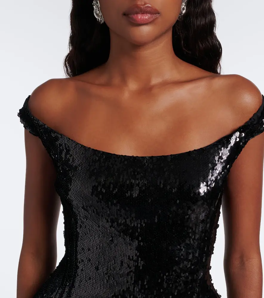 Magda Butrym Sequined off-shoulder minidress | Thumbnail 3 Magda Butrym Sequined off-shoulder minidress | Thumbnail 3