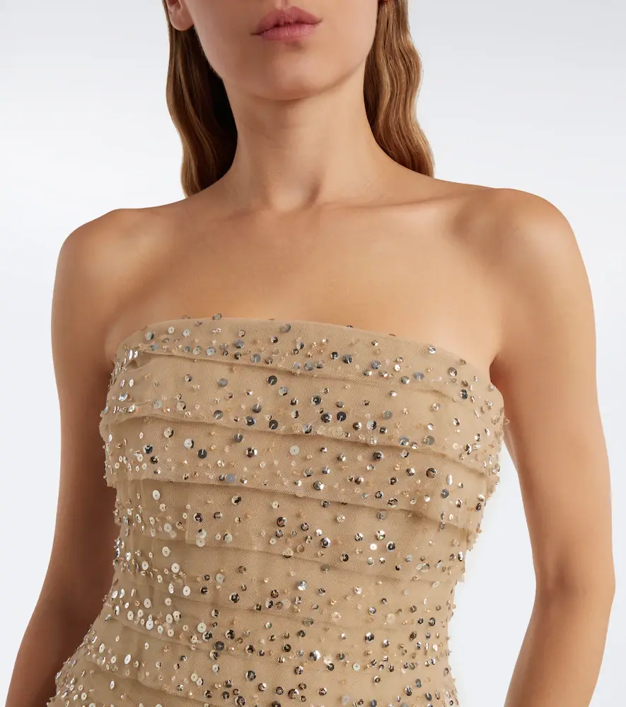 Georges Hobeika Sequined tiered tulle bustier gown | Thumbnail 4 Georges Hobeika Sequined tiered tulle bustier gown | Thumbnail 4