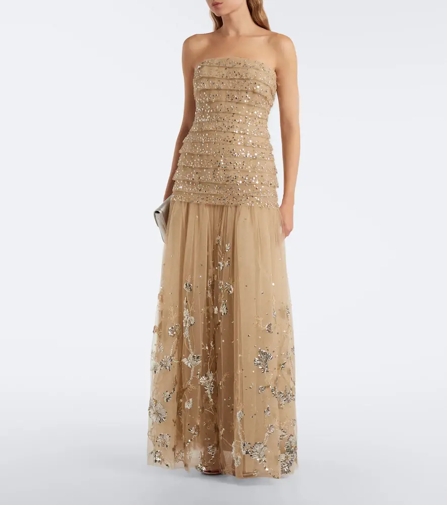 Georges Hobeika Sequined tiered tulle bustier gown | Thumbnail 5 Georges Hobeika Sequined tiered tulle bustier gown | Thumbnail 5