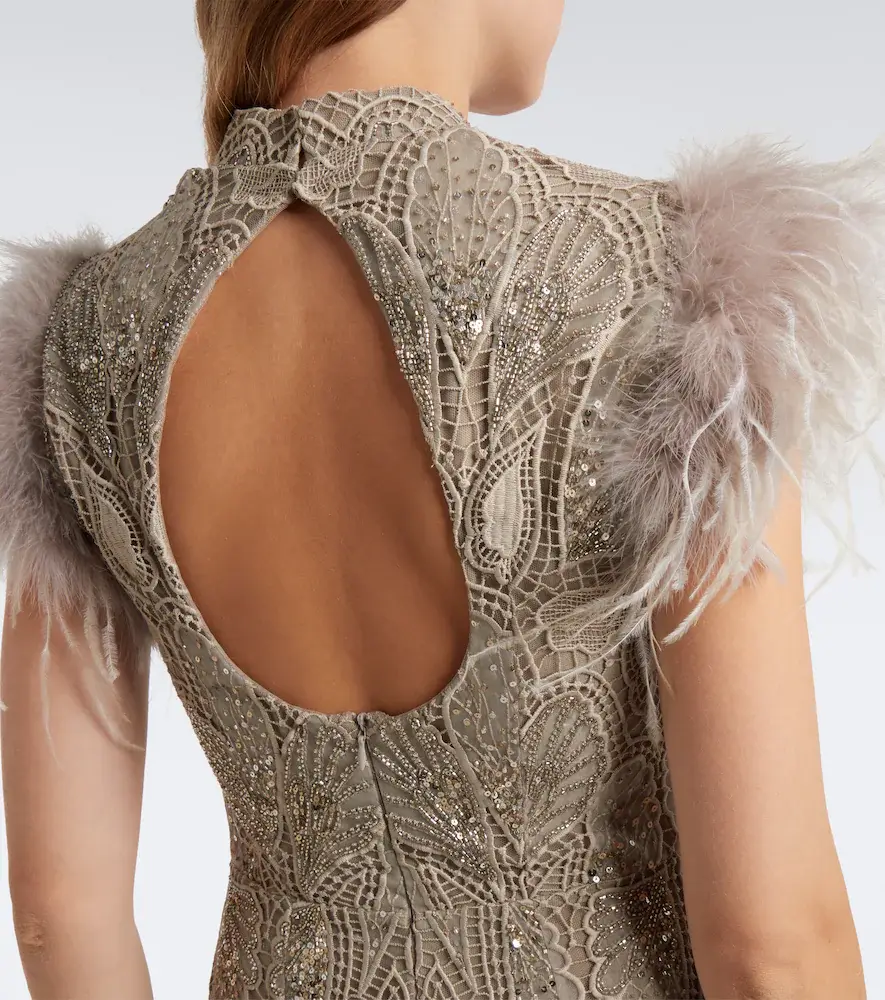 Georges Hobeika Embellished guipure lace gown | Thumbnail 2 Georges Hobeika Embellished guipure lace gown | Thumbnail 2