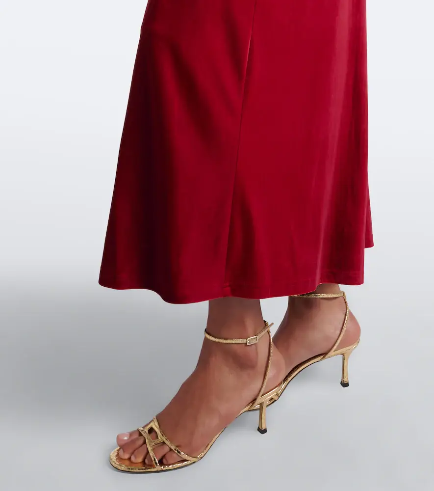 Simkhai Ferrera gathered velvet midi dress | Thumbnail 5 Simkhai Ferrera gathered velvet midi dress | Thumbnail 5