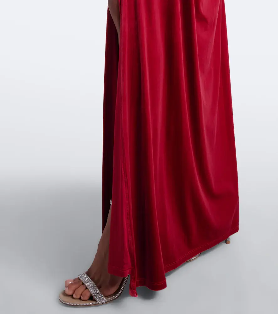 Simkhai Emma gathered velvet bustier gown | Thumbnail 4 Simkhai Emma gathered velvet bustier gown | Thumbnail 4