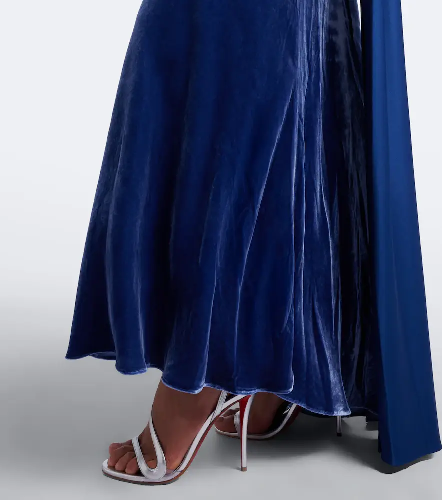 Simkhai Mariselle caped velvet gown | Thumbnail 2