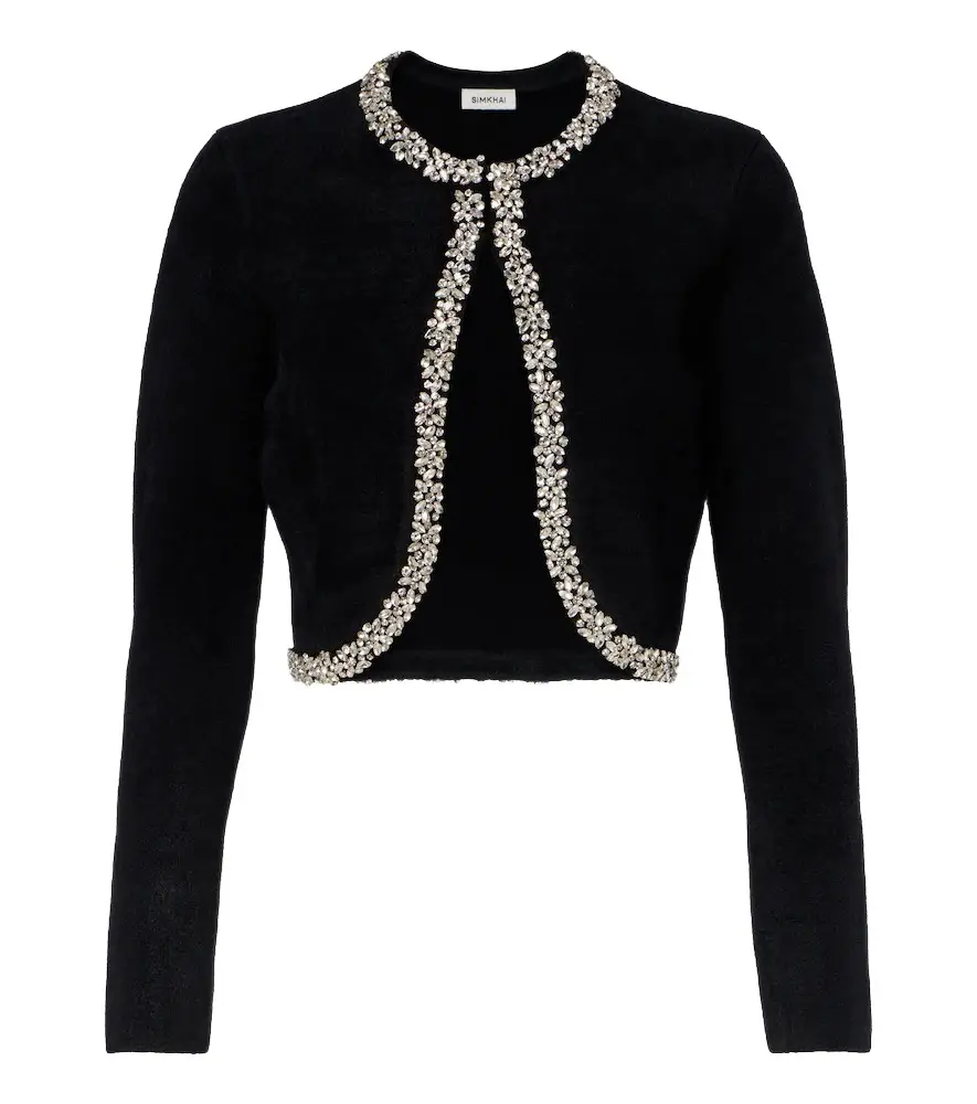 Simkhai Embellished cropped cardigan