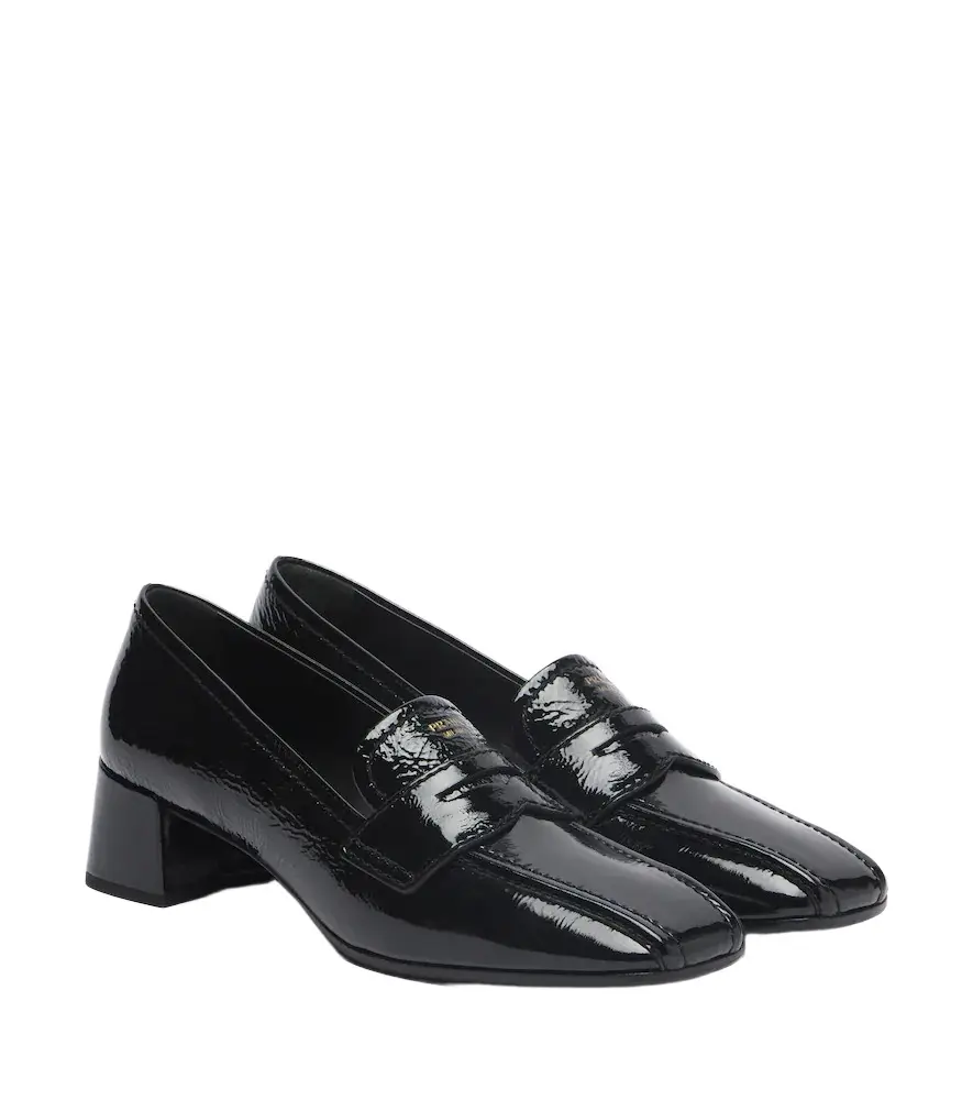 Patent leather loafer pumps Patent leather loafer pumps