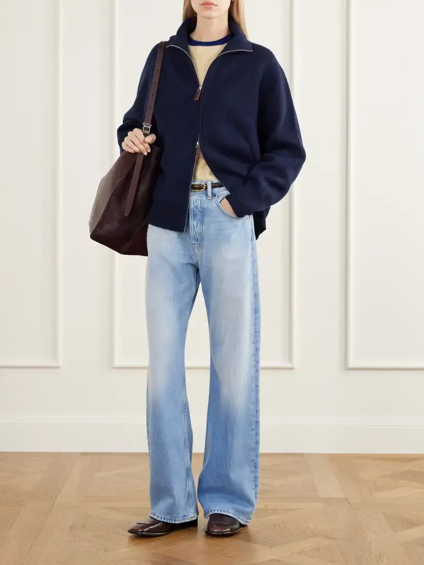 Guest In Residence Rib-trimmed Felted Wool And Cashmere-blend Jacket | Thumbnail 2