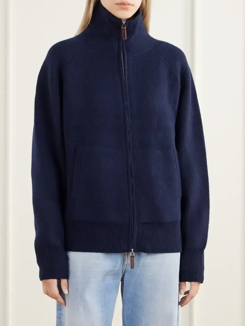 Guest In Residence Rib-trimmed Felted Wool And Cashmere-blend Jacket | Thumbnail 3