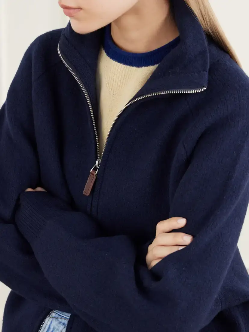 Guest In Residence Rib-trimmed Felted Wool And Cashmere-blend Jacket | Thumbnail 5