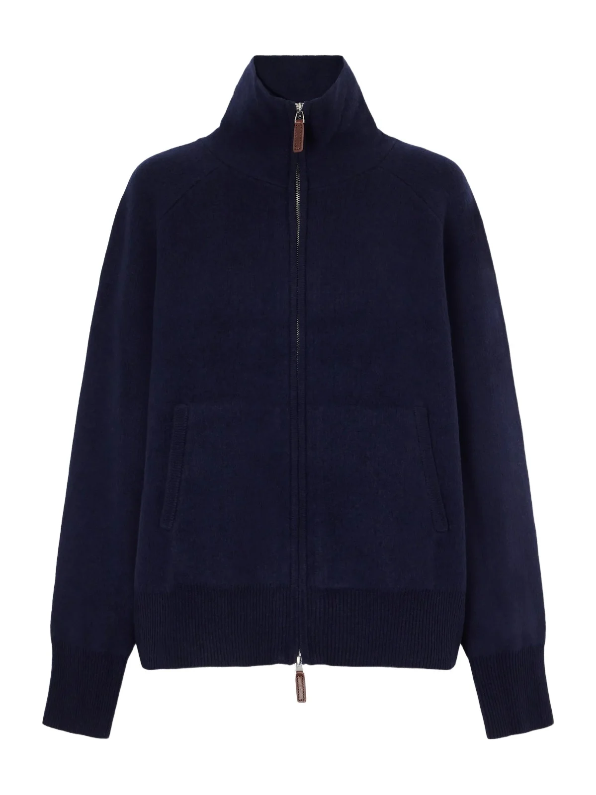 Rib-trimmed Felted Wool And Cashmere-blend Jacket - Blue
