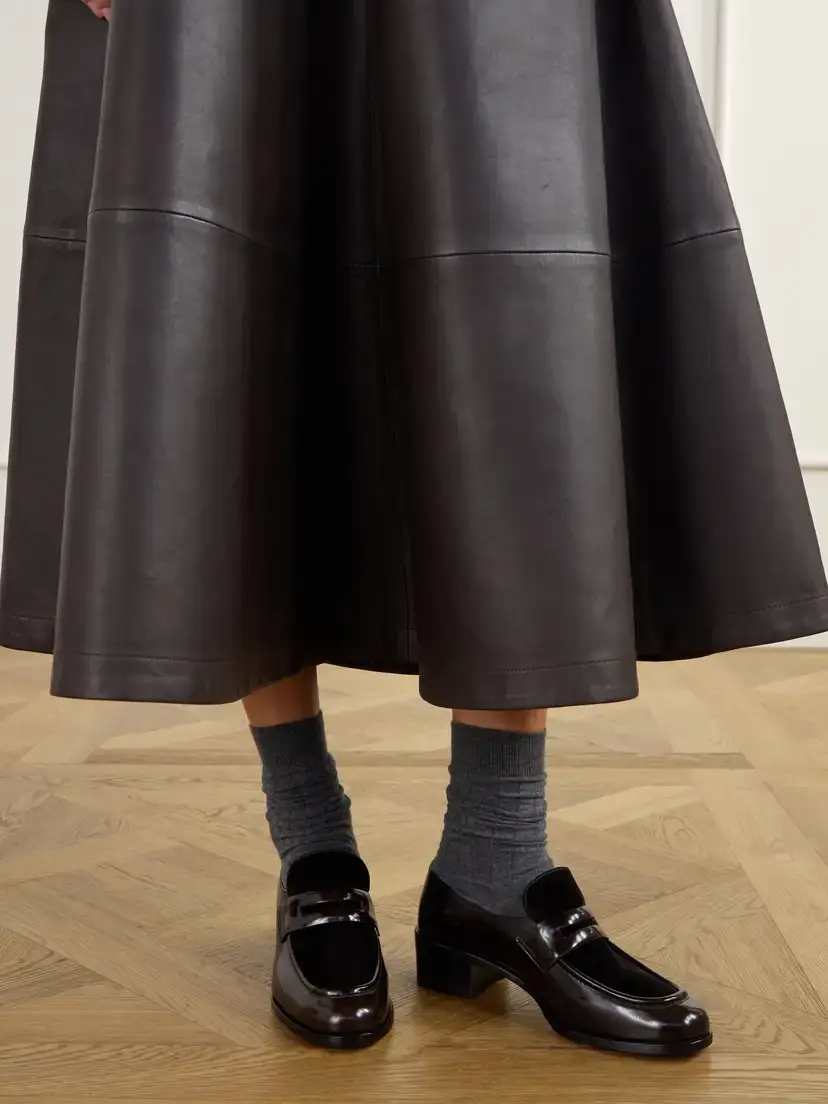 Church's Prudence 45 Velvet-trimmed Leather Loafers | Thumbnail 2 Church's Prudence 45 Velvet-trimmed Leather Loafers | Thumbnail 2