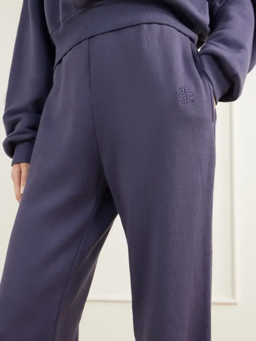 ÉTERNE Logo-embroidered French Cotton And Modal-blend Terry Tapered Track Pants | Thumbnail 5 ÉTERNE Logo-embroidered French Cotton And Modal-blend Terry Tapered Track Pants | Thumbnail 5