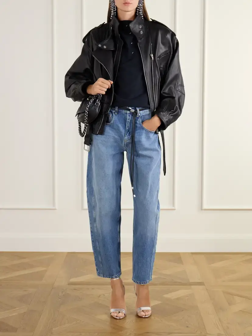 Isabel Marant Sebani Asymmetric Gathered Bead-embellished Cotton-jersey T-shirt | Thumbnail 2 Isabel Marant Sebani Asymmetric Gathered Bead-embellished Cotton-jersey T-shirt | Thumbnail 2
