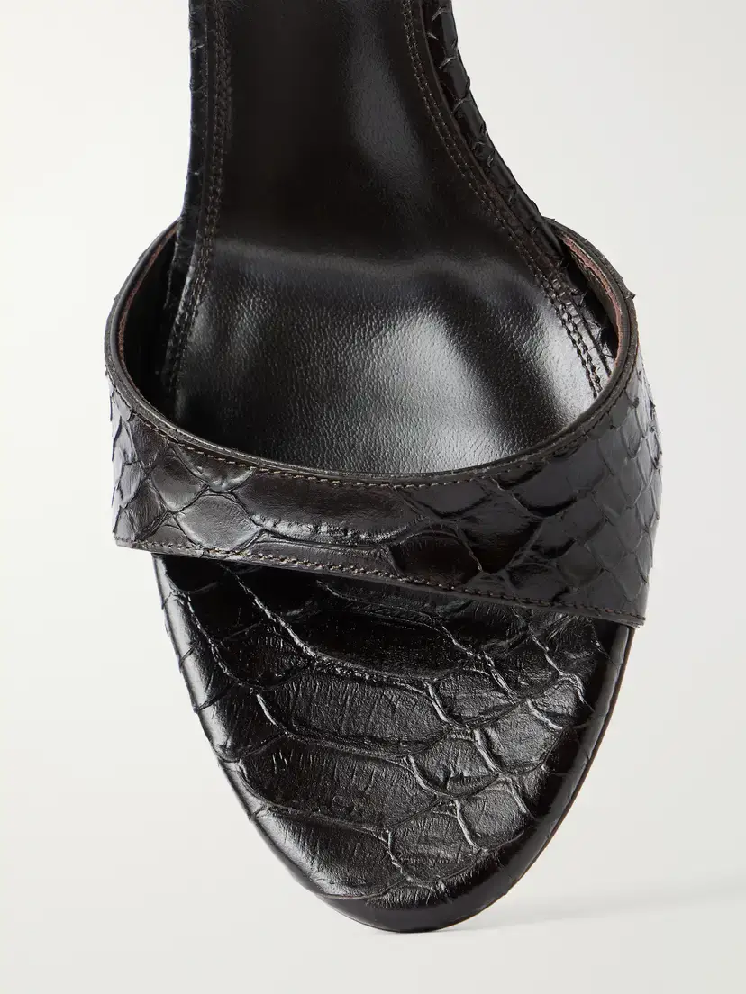 Paris Texas Lidia 70 Snake-effect Leather Sandals | Thumbnail 5 Paris Texas Lidia 70 Snake-effect Leather Sandals | Thumbnail 5