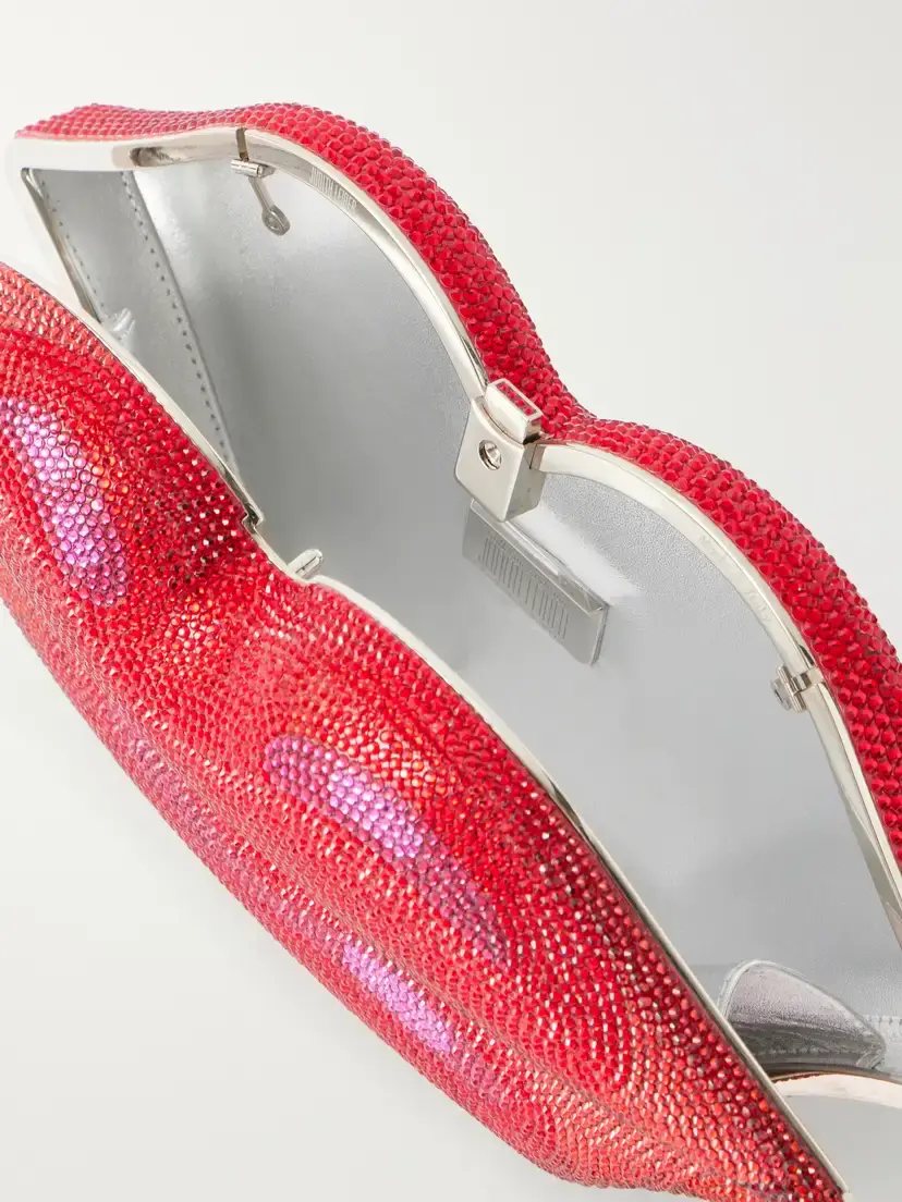 Judith Leiber Couture Hot Lips Crystal-embellished Silver-tone Clutch | Thumbnail 6 Judith Leiber Couture Hot Lips Crystal-embellished Silver-tone Clutch | Thumbnail 6