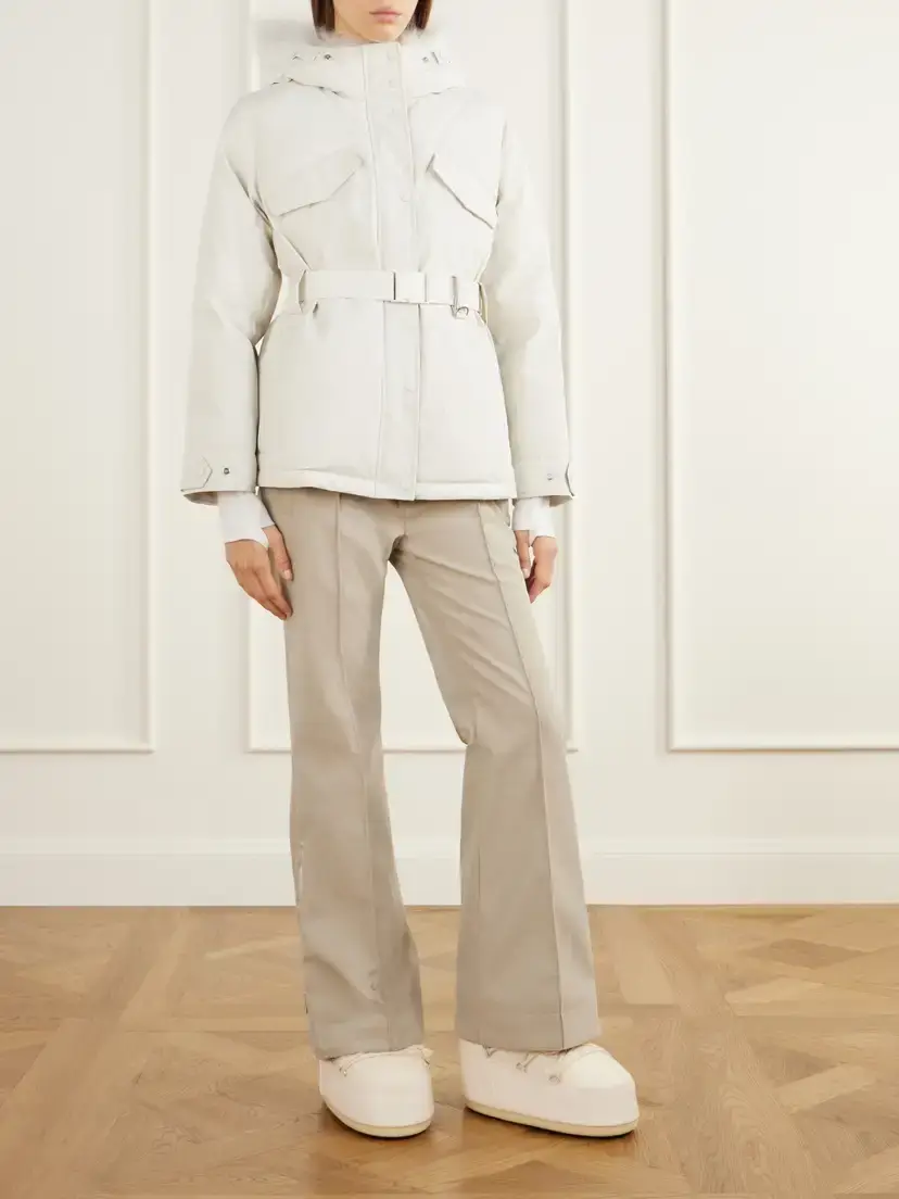 Yves Salomon Belted Shearling-trimmed Shell Down Ski Jacket | Thumbnail 2 Yves Salomon Belted Shearling-trimmed Shell Down Ski Jacket | Thumbnail 2
