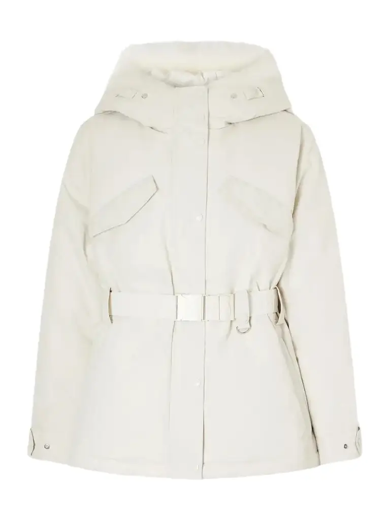 Yves Salomon Belted Shearling-trimmed Shell Down Ski Jacket