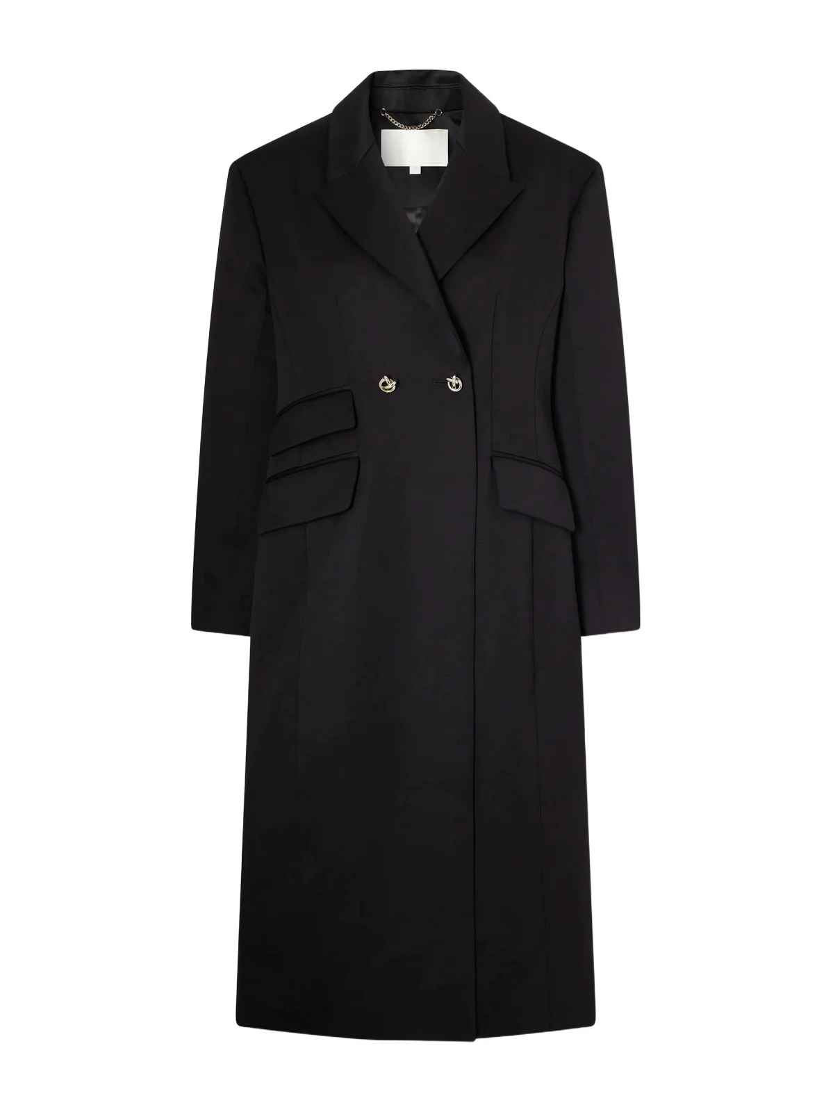 RÙADH The Ophelia Double-breasted Satin-trimmed Wool-twill Coat
