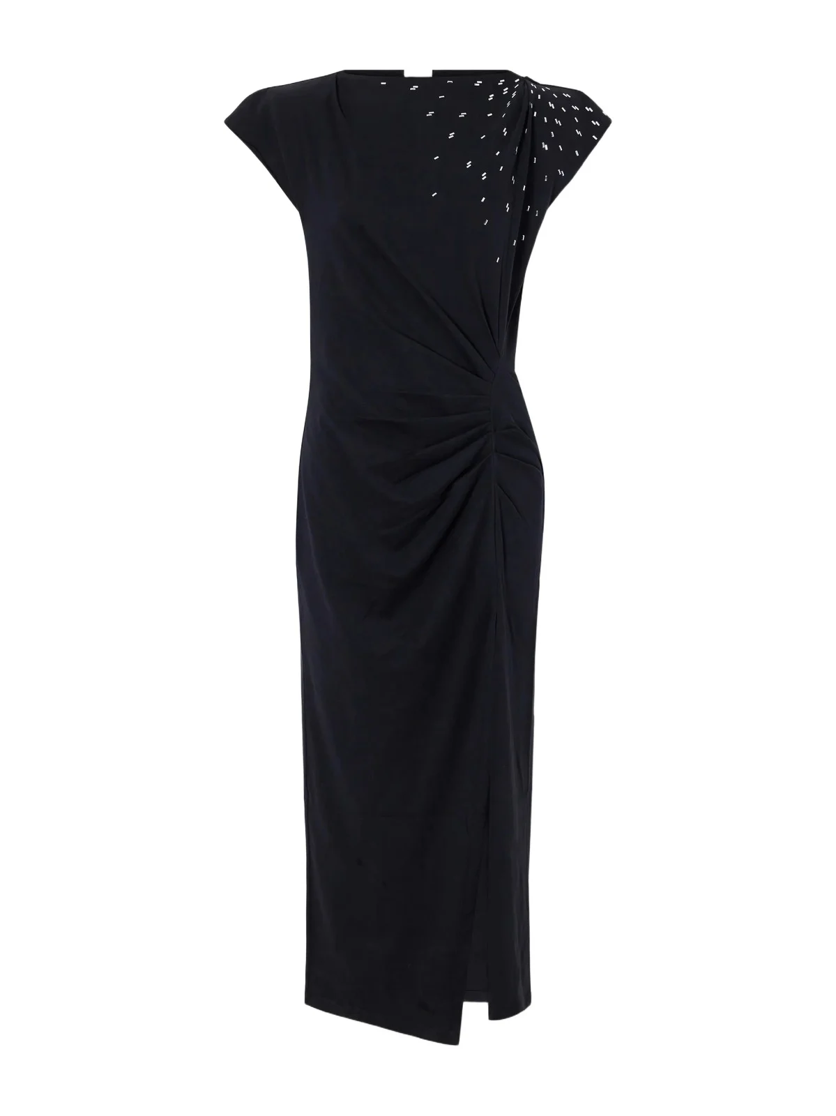 Nadela Gathered Bead-embellished Cotton-jersey Maxi Dress Nadela Gathered Bead-embellished Cotton-jersey Maxi Dress