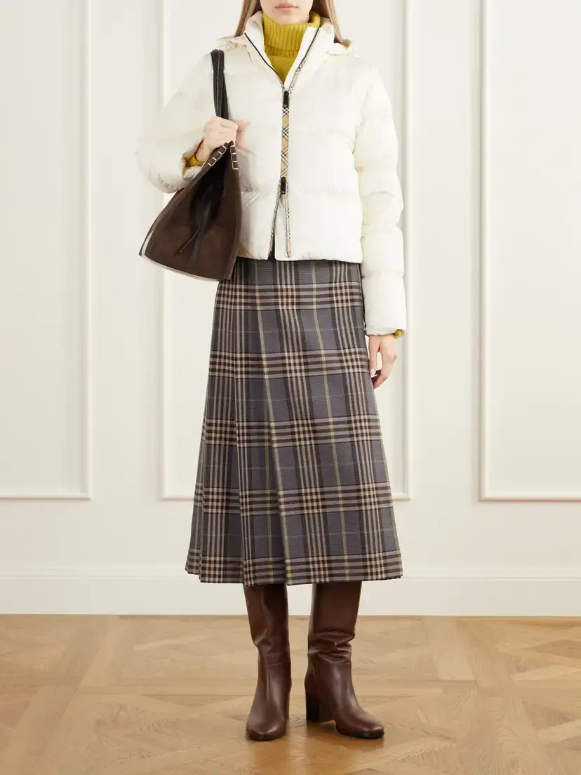 Burberry Ireland Hybrid Check-trimmed Shell Down Jacket | Thumbnail 2 Burberry Ireland Hybrid Check-trimmed Shell Down Jacket | Thumbnail 2