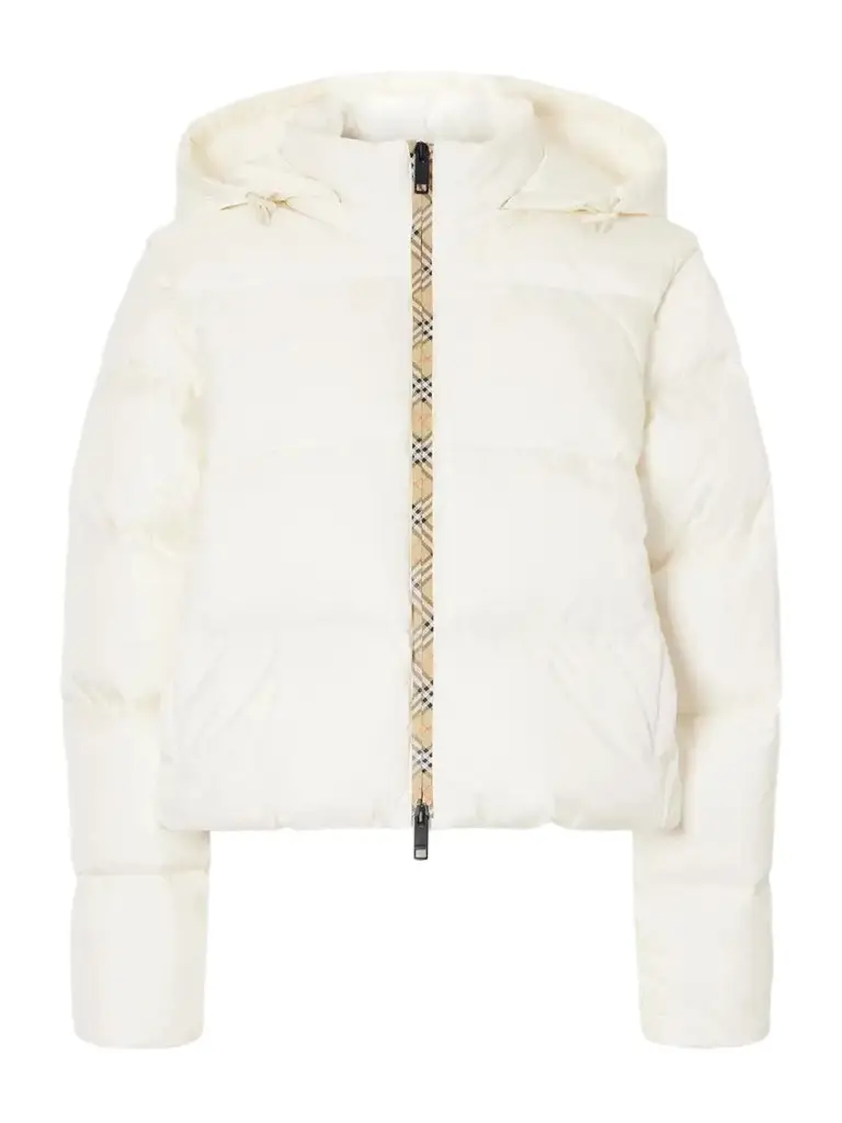Burberry Ireland Hybrid Check-trimmed Shell Down Jacket