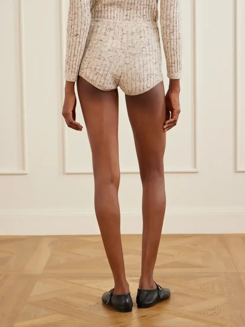 DÔEN Tavia Mélange Wool-blend Shorts | Thumbnail 4 DÔEN Tavia Mélange Wool-blend Shorts | Thumbnail 4