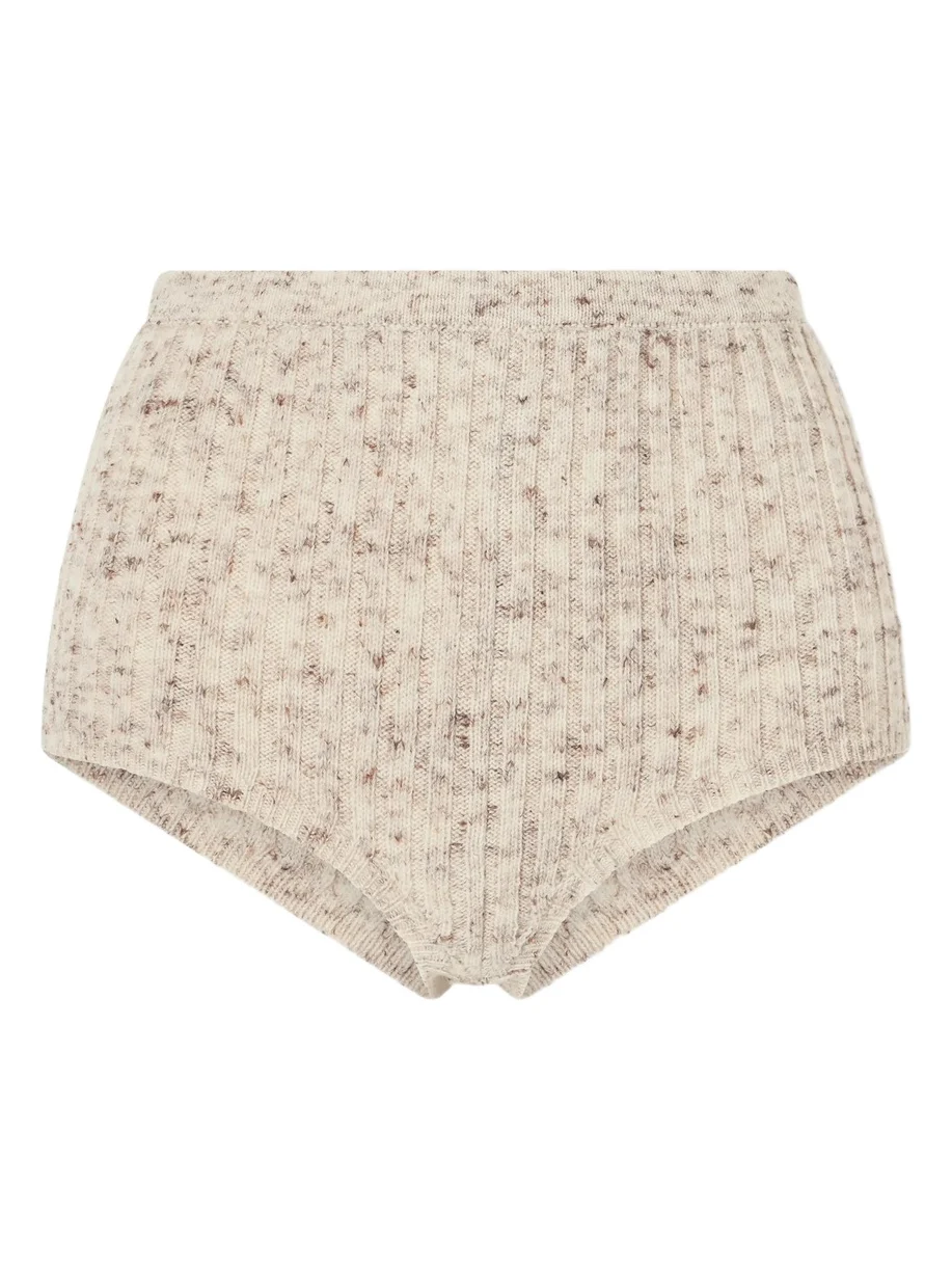 DÔEN Tavia Mélange Wool-blend Shorts