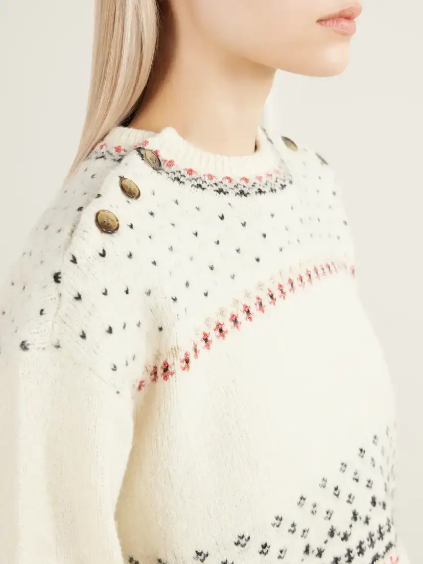 Marant Étoile Zury Fair Isle Rib-trimmed Knitted Sweater | Thumbnail 5 Marant Étoile Zury Fair Isle Rib-trimmed Knitted Sweater | Thumbnail 5