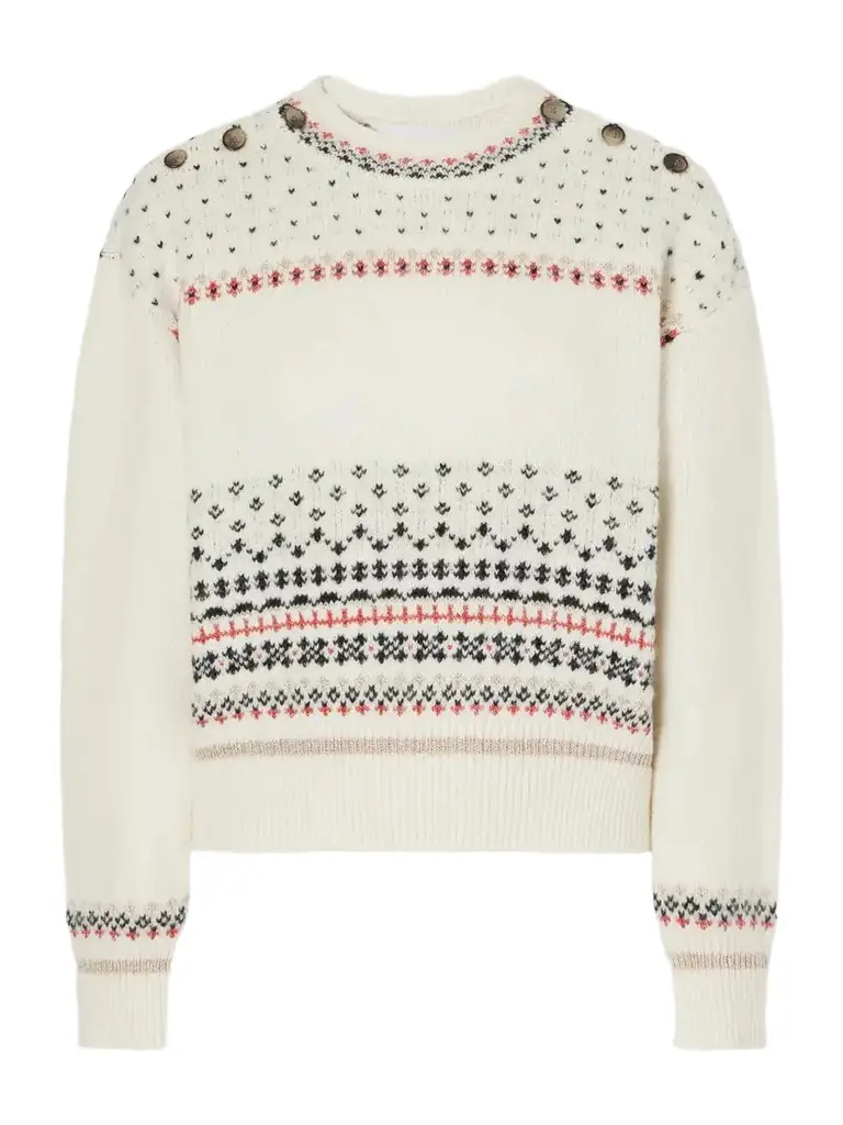 Zury Fair Isle Rib-trimmed Knitted Sweater Zury Fair Isle Rib-trimmed Knitted Sweater