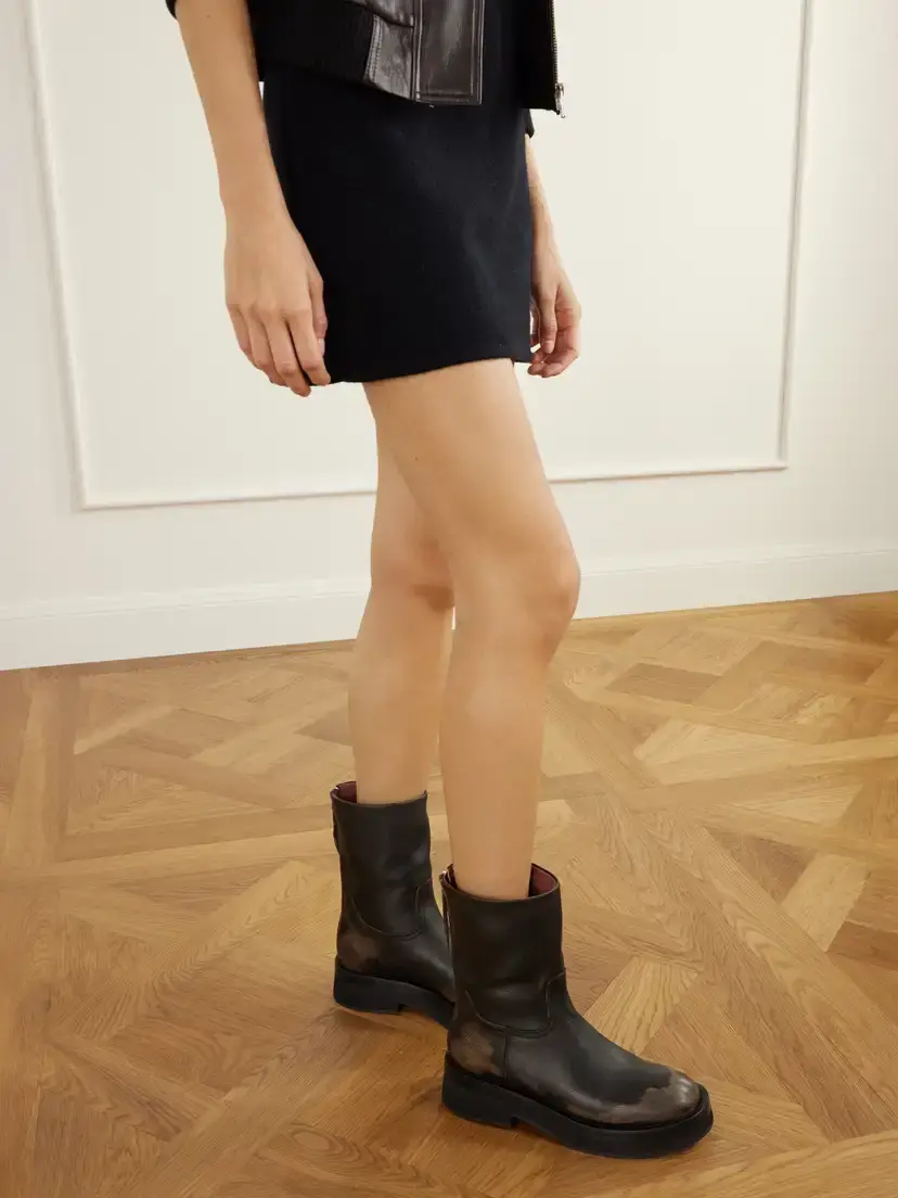 Paris Texas Napa 20 Distressed Leather Ankle Boots | Thumbnail 2 Paris Texas Napa 20 Distressed Leather Ankle Boots | Thumbnail 2