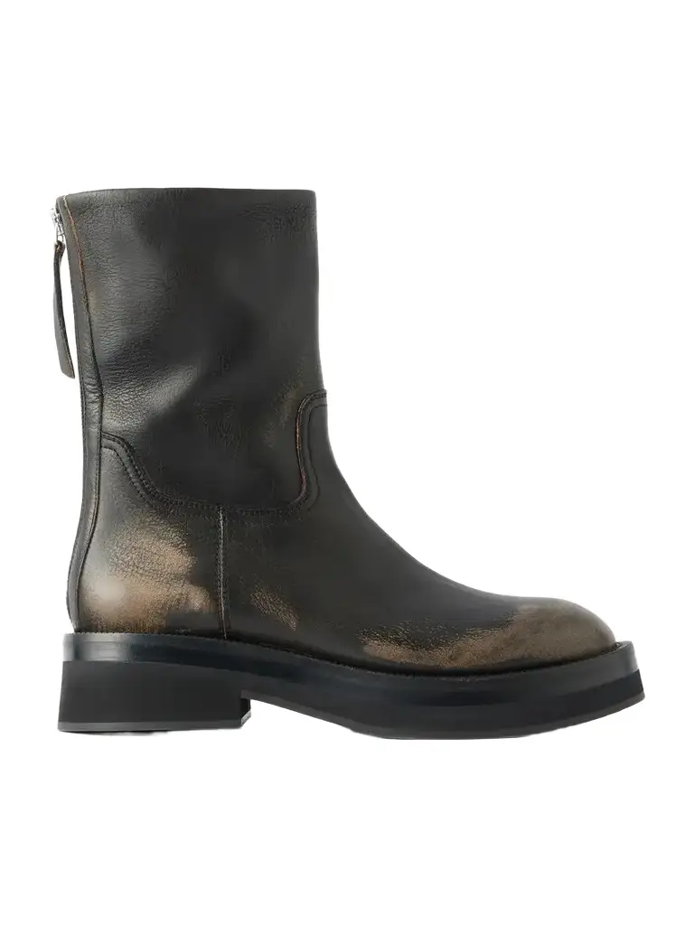 Paris Texas Napa 20 Distressed Leather Ankle Boots