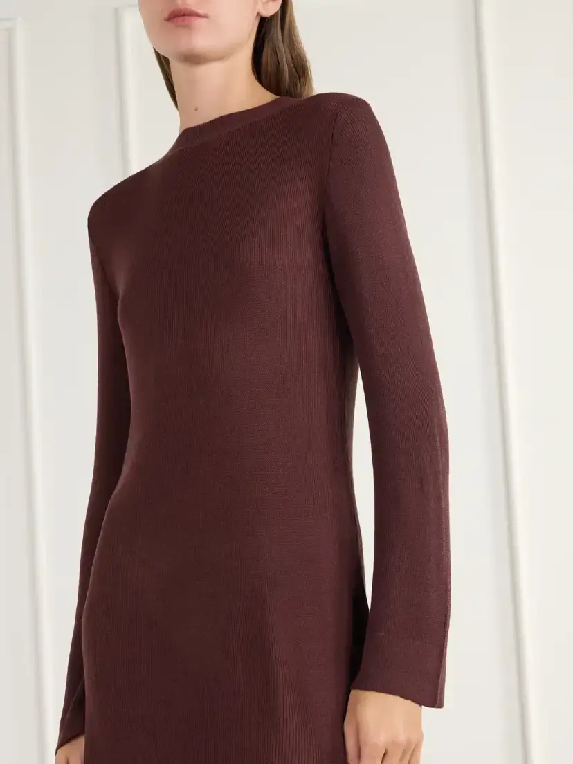 ALIX OF BOHEMIA Romy Rib-trimmed Knitted Mini Dress | Thumbnail 4 ALIX OF BOHEMIA Romy Rib-trimmed Knitted Mini Dress | Thumbnail 4