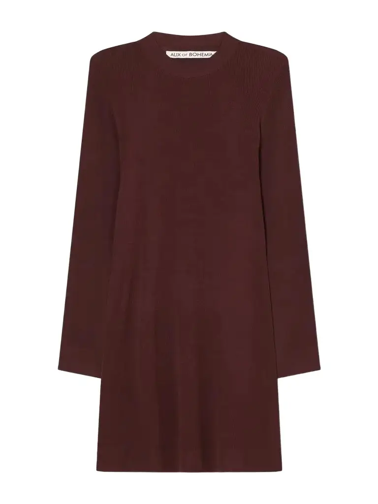 ALIX OF BOHEMIA Romy Rib-trimmed Knitted Mini Dress