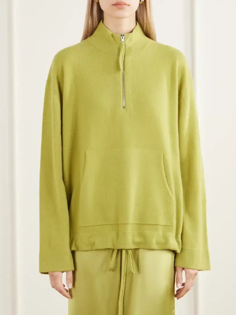LESET Jesse Drawstring Wool Half-zip Sweatshirt | Thumbnail 3 LESET Jesse Drawstring Wool Half-zip Sweatshirt | Thumbnail 3