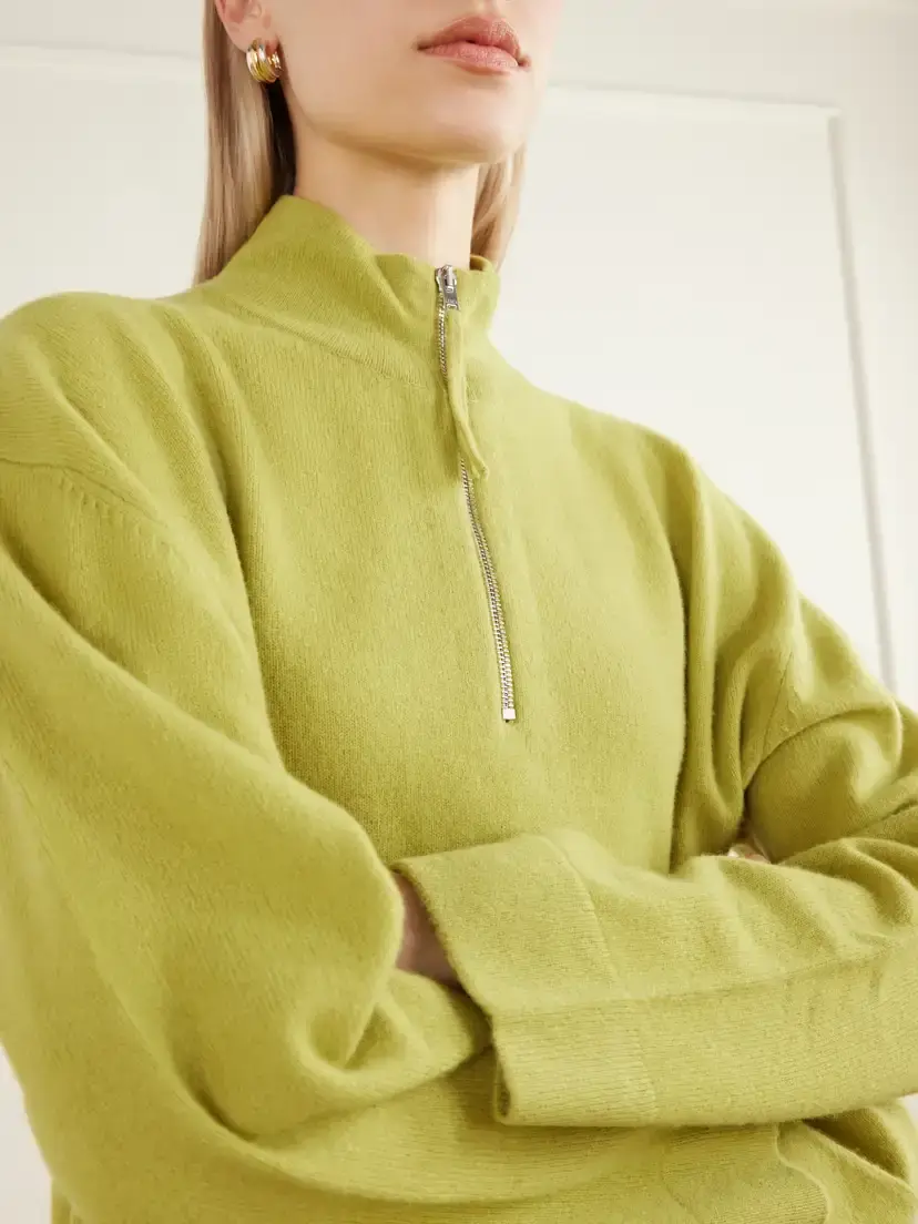 LESET Jesse Drawstring Wool Half-zip Sweatshirt | Thumbnail 5 LESET Jesse Drawstring Wool Half-zip Sweatshirt | Thumbnail 5