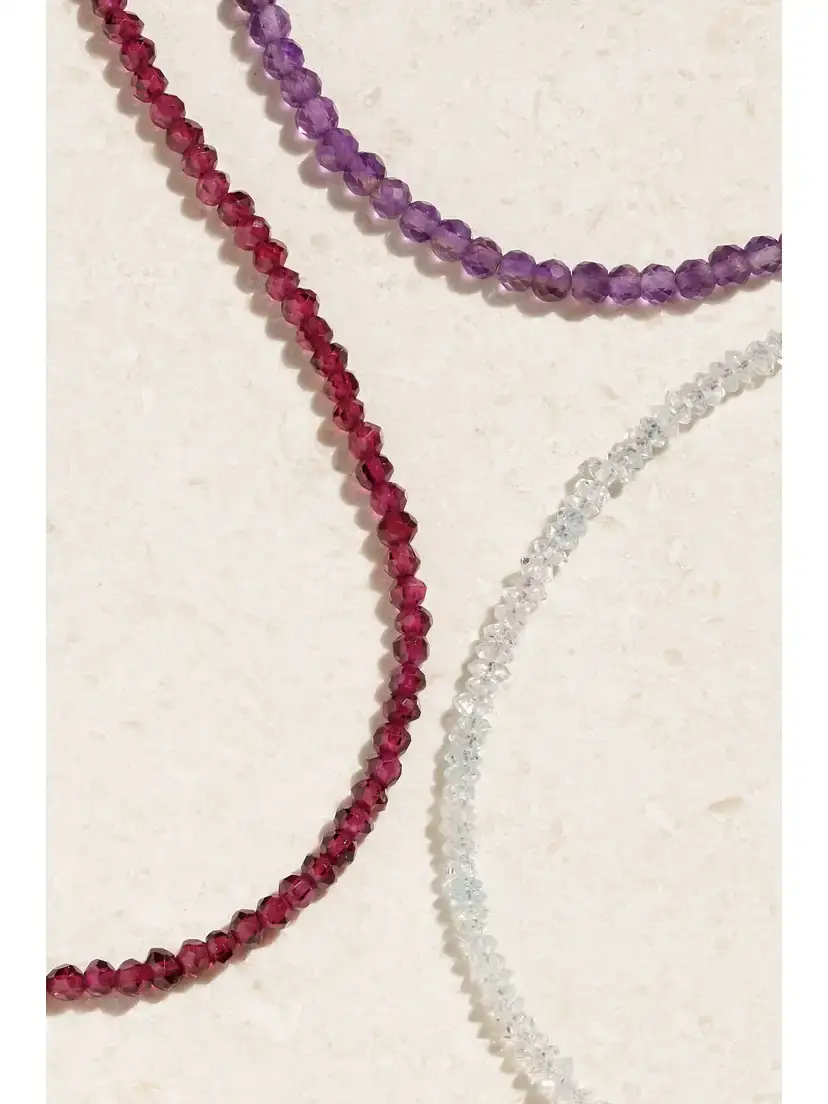 JIA JIA + Net Sustain Birthstone 14-karat Gold Beaded Necklace | Thumbnail 4 JIA JIA + Net Sustain Birthstone 14-karat Gold Beaded Necklace | Thumbnail 4