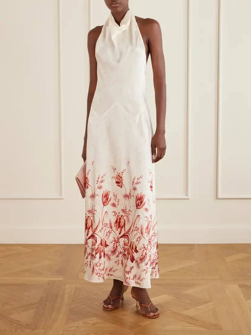 DÔEN Ismerie Halterneck Floral-print Silk Maxi Dress | Thumbnail 2 DÔEN Ismerie Halterneck Floral-print Silk Maxi Dress | Thumbnail 2
