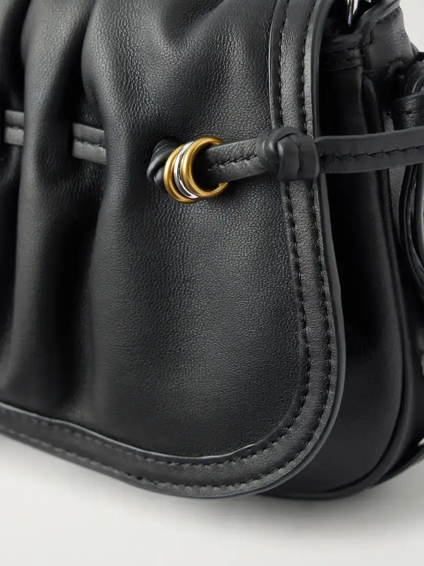 Isabel Marant Bolton Embellished Gathered Leather Shoulder Bag | Thumbnail 5