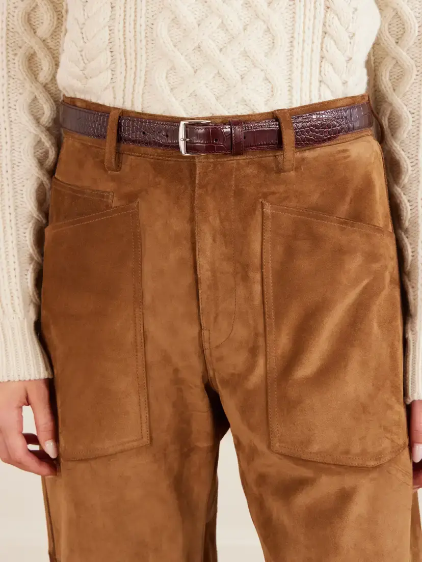 Nili Lotan Sloane Croc-effect Leather Belt | Thumbnail 2