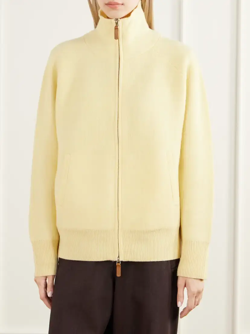 Guest In Residence Rib-trimmed Felted Wool And Cashmere-blend Jacket | Thumbnail 3 Guest In Residence Rib-trimmed Felted Wool And Cashmere-blend Jacket | Thumbnail 3