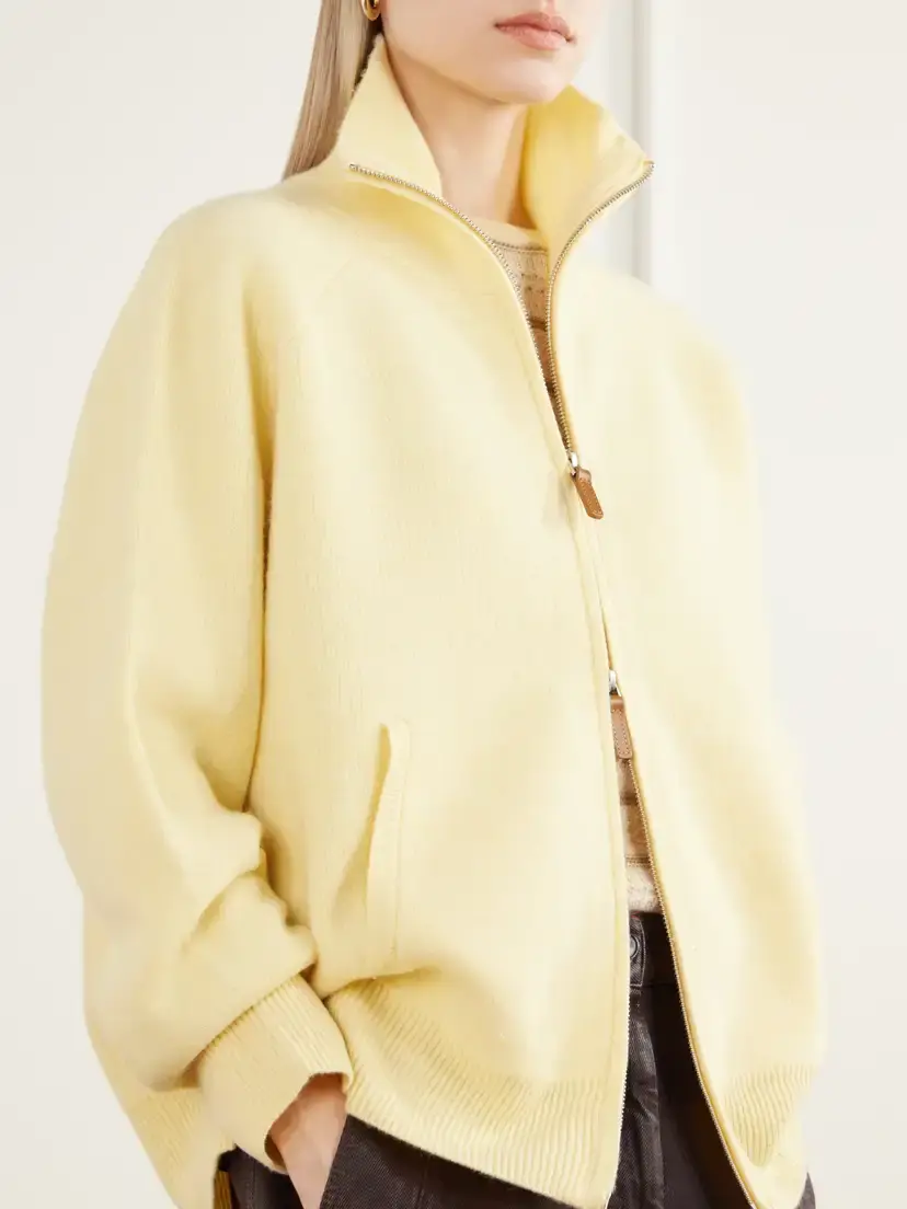 Guest In Residence Rib-trimmed Felted Wool And Cashmere-blend Jacket | Thumbnail 5 Guest In Residence Rib-trimmed Felted Wool And Cashmere-blend Jacket | Thumbnail 5