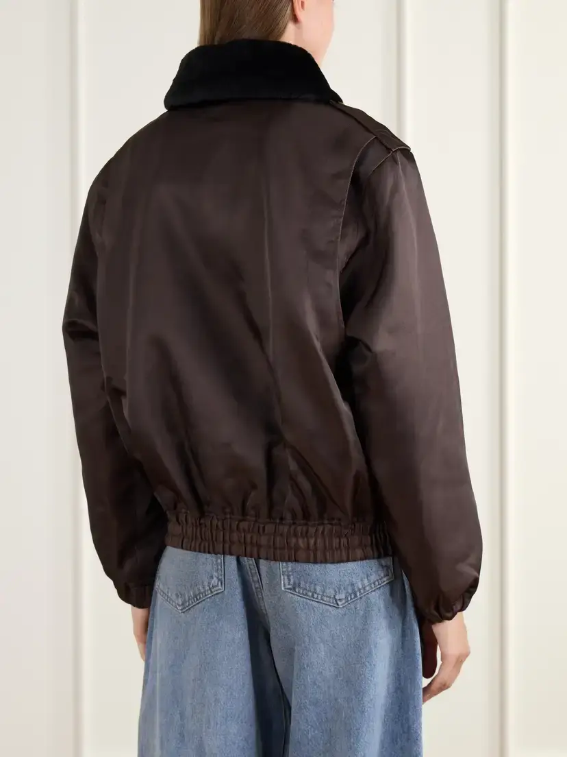 Willy Chavarria Uniform Plush-trimmed Twill Bomber Jacket | Thumbnail 3