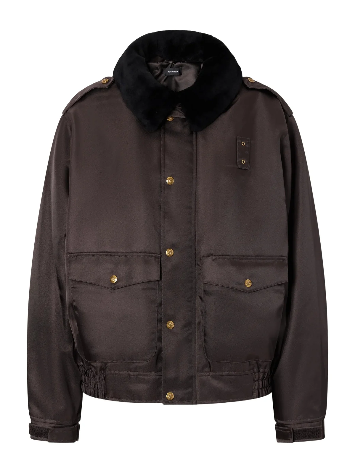 Uniform Plush-trimmed Twill Bomber Jacket Uniform Plush-trimmed Twill Bomber Jacket