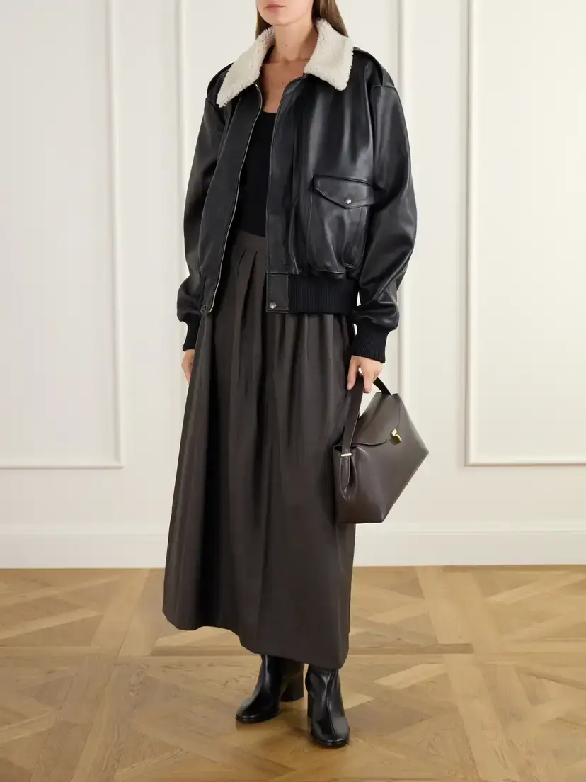 Giuliva Heritage The Tom Shearling-trimmed Leather Jacket | Thumbnail 2 Giuliva Heritage The Tom Shearling-trimmed Leather Jacket | Thumbnail 2