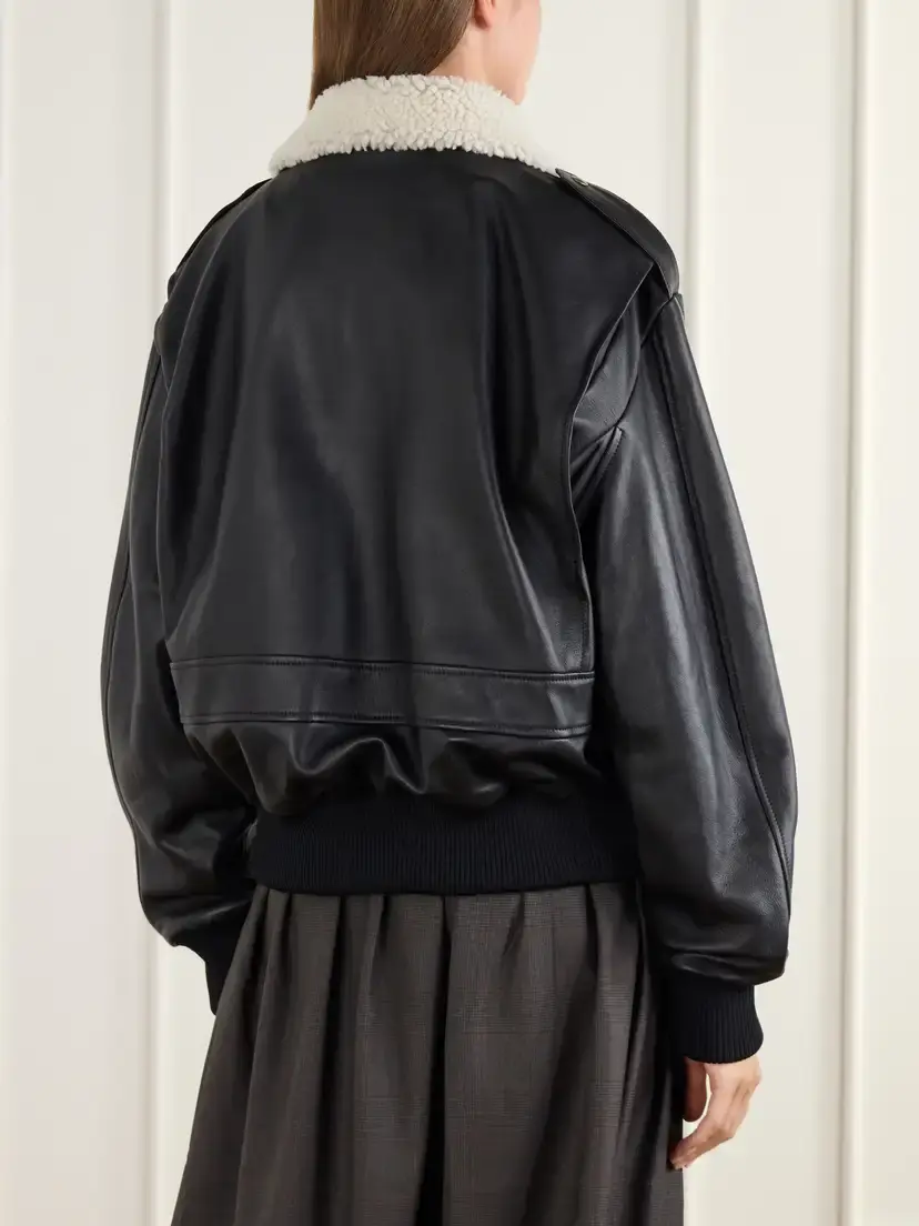Giuliva Heritage The Tom Shearling-trimmed Leather Jacket | Thumbnail 4 Giuliva Heritage The Tom Shearling-trimmed Leather Jacket | Thumbnail 4