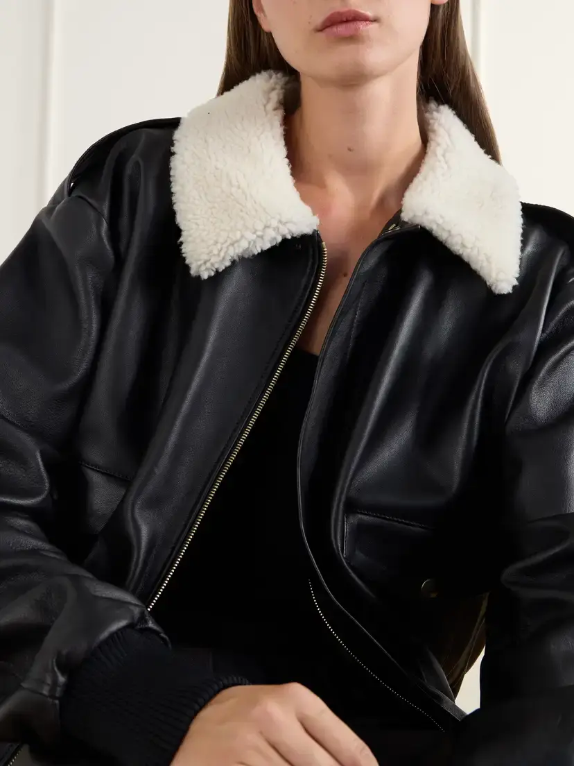 Giuliva Heritage The Tom Shearling-trimmed Leather Jacket | Thumbnail 5 Giuliva Heritage The Tom Shearling-trimmed Leather Jacket | Thumbnail 5