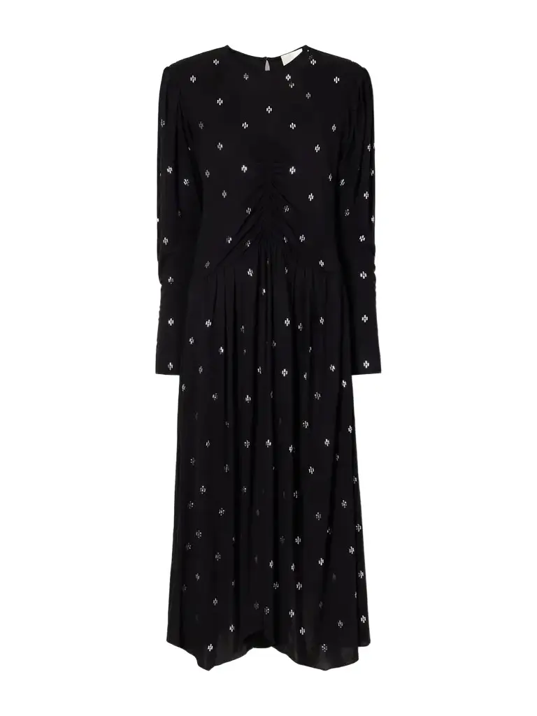 Mazia Embellished Ruched Jersey Midi Dress Mazia Embellished Ruched Jersey Midi Dress