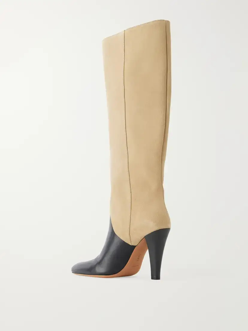 Jude Edita 100 Two-tone Leather And Suede Knee Boots | Thumbnail 3 Jude Edita 100 Two-tone Leather And Suede Knee Boots | Thumbnail 3