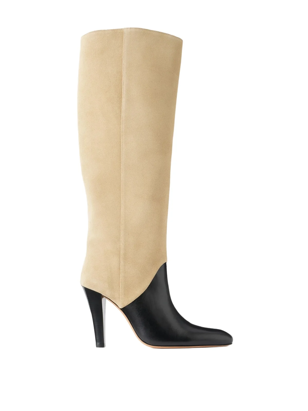 Edita 100 Two-tone Leather And Suede Knee Boots